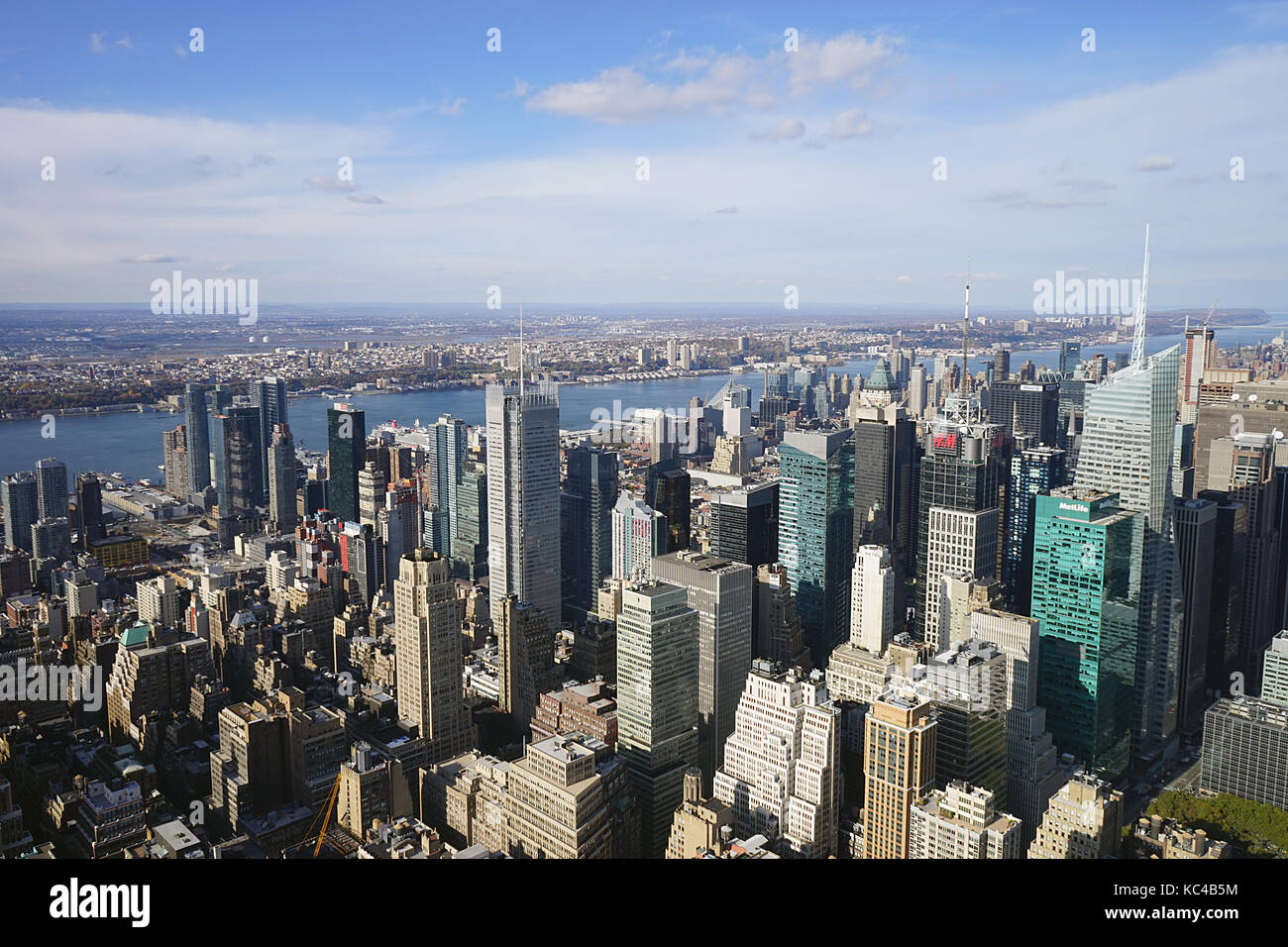 New York City Manhatten USA Skyline Sky . Stock Photo