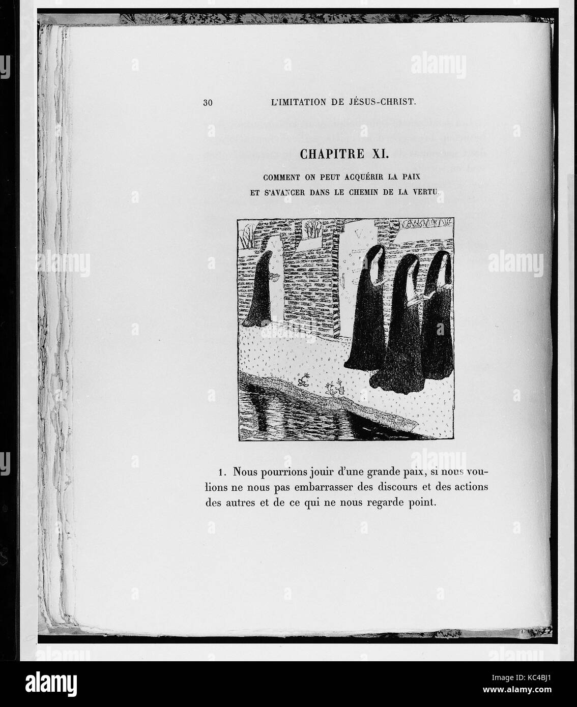 L'Imitation de Jésus-Christ, 1903, Overall: 12 3/16 x 10 1/4 x 2 3/8 in. (31 x 26 x 6 cm), Books Stock Photo
