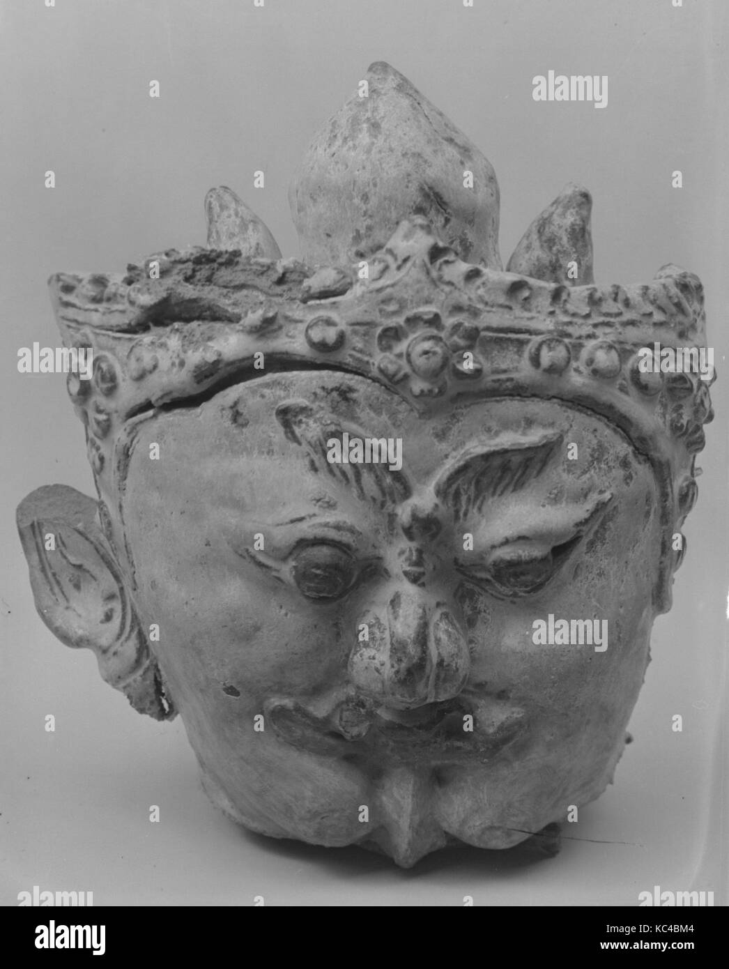 Head of a Giant, 14th–15th century, Thailand, Ceramic, H. 9 3/4 in. (24.8 cm), Ceramics Stock Photo