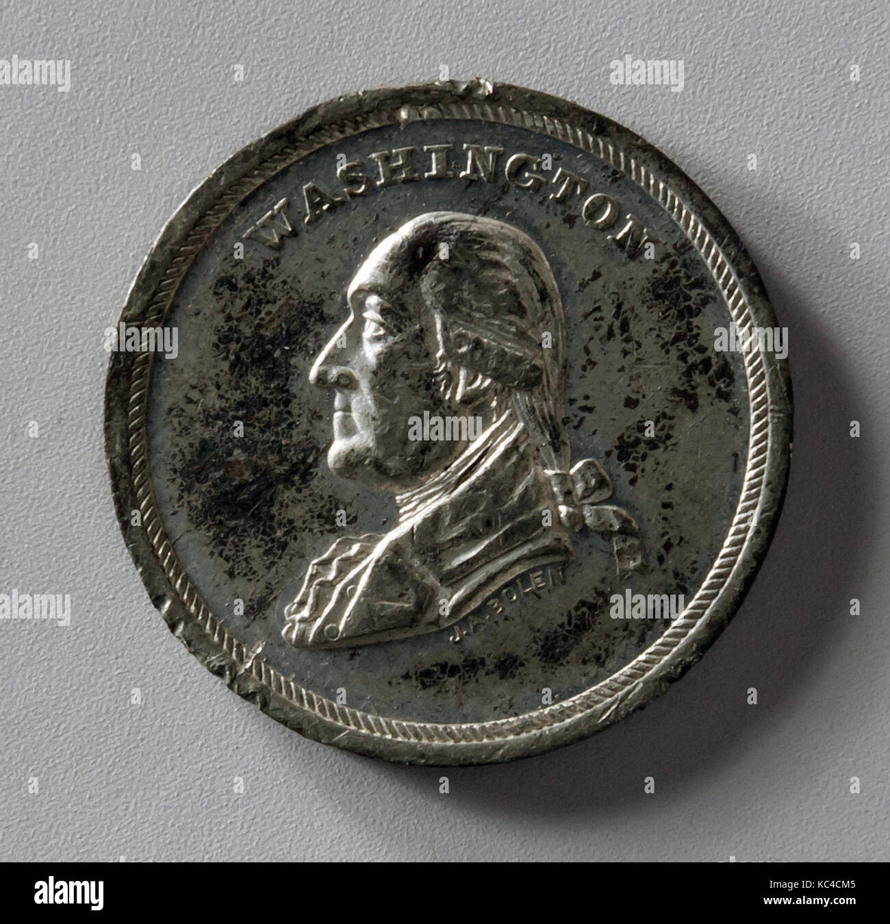 Medal, 1864, Metal, Diam. 1 1/8 in. (2.9 cm), Metal, John A. Bolen (1826–1906 Stock Photo