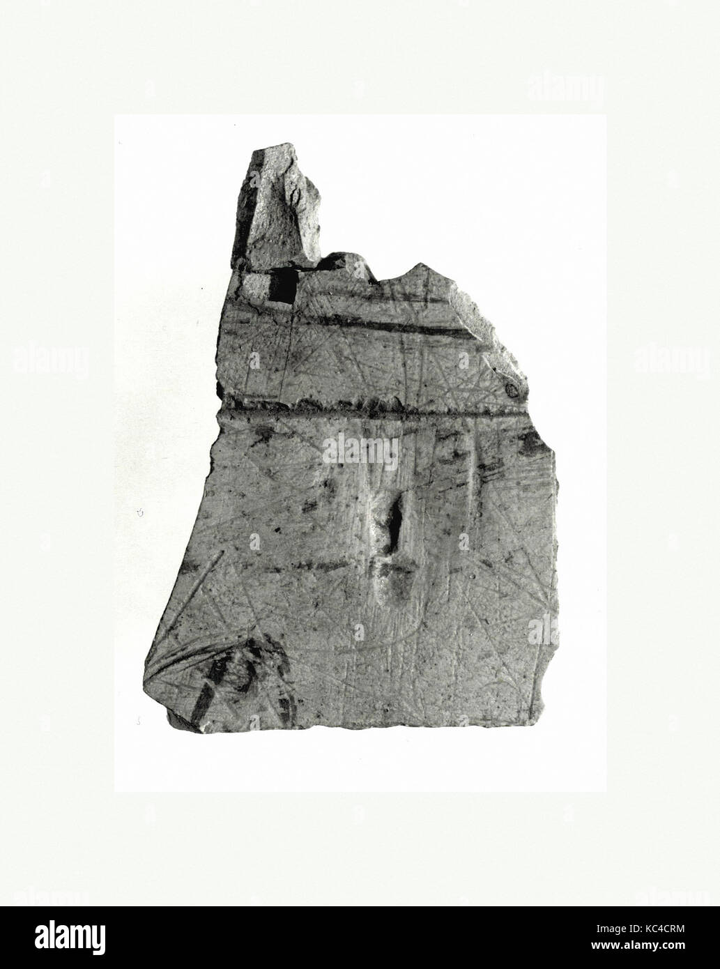 Drawing, Late Period, Saite, Dynasty 26, 664–610 B.C., From Egypt, Upper Egypt, Thebes, Deir el-Bahri, Tomb of Nespekashuty (TT Stock Photo