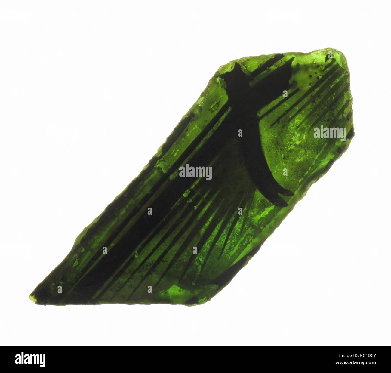 Glass Fragment, 12th14th century, French, Potmetal glass, vitreous