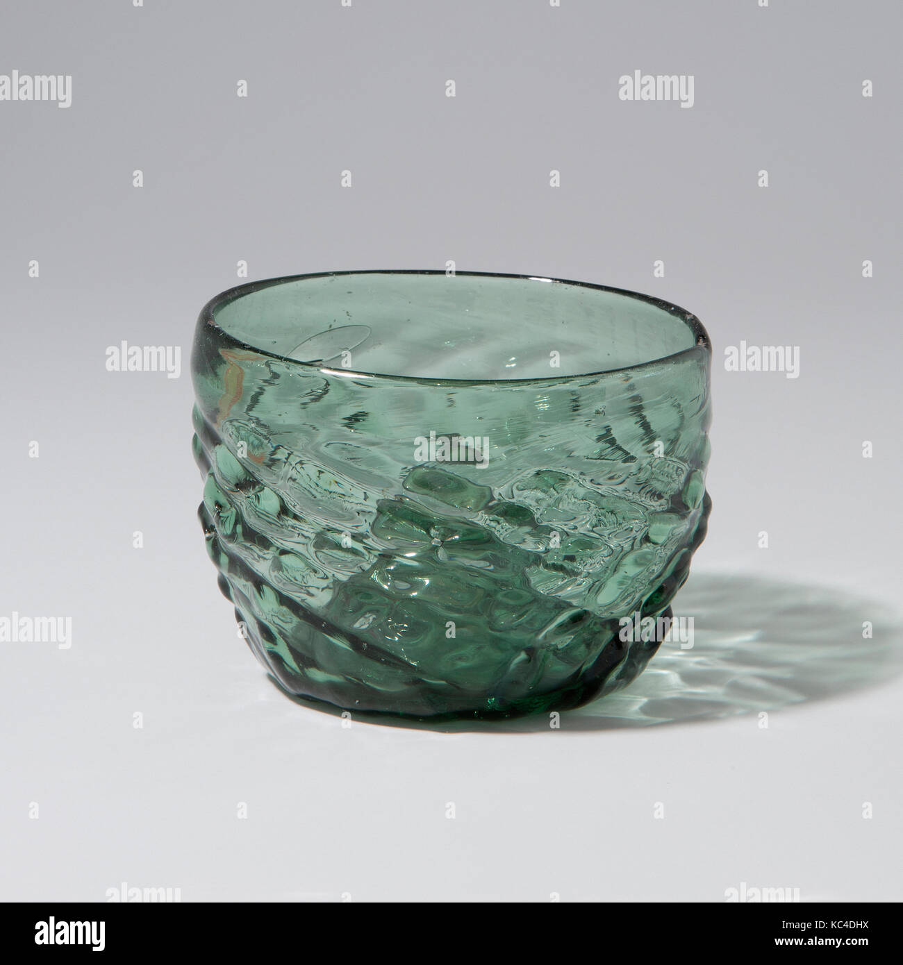 Beaker, late 15th century, German, Moldblown glass, H. 2 1/4 in. (5.7