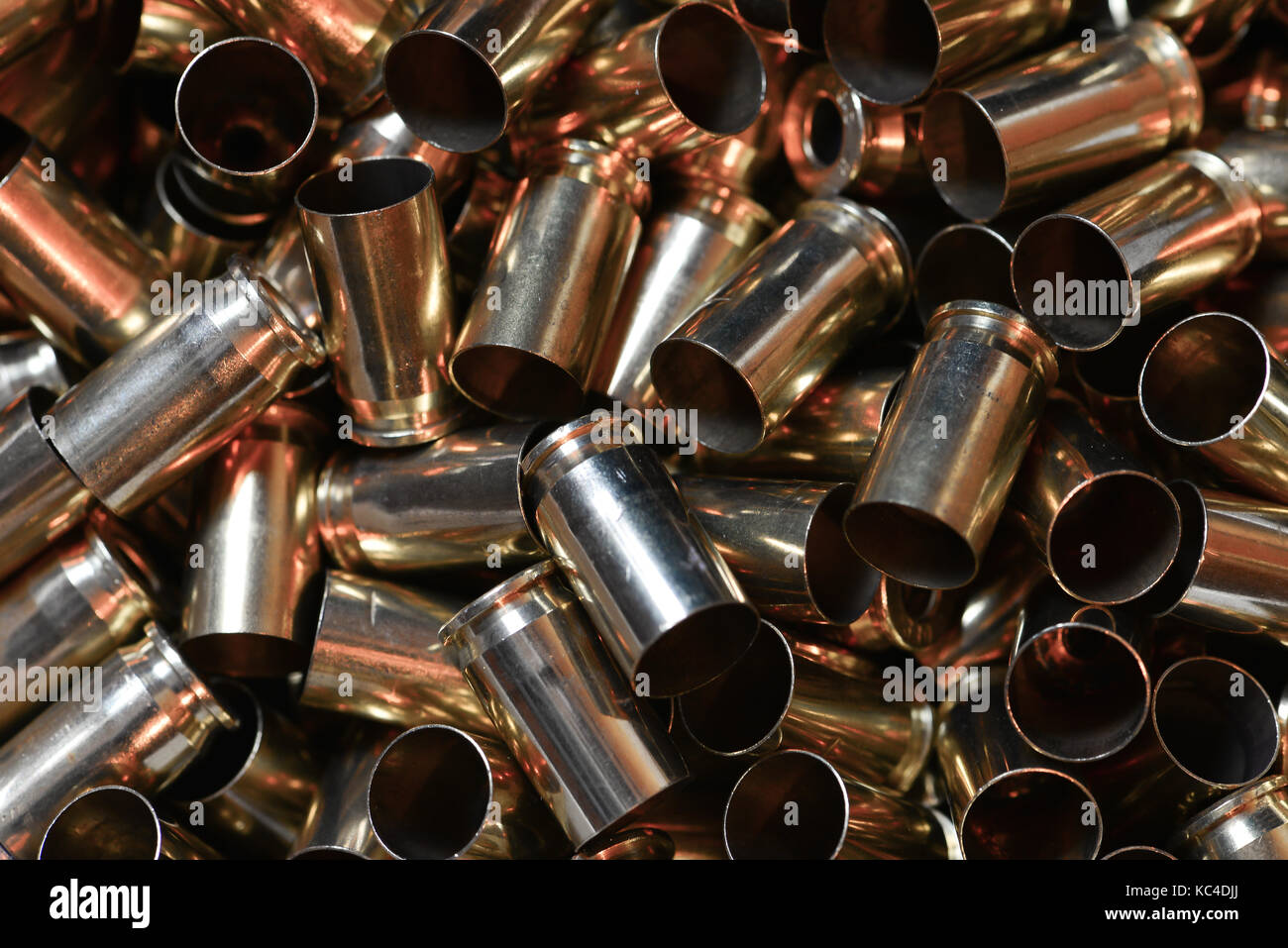 Spent brass ammunition cases Stock Photo - Alamy