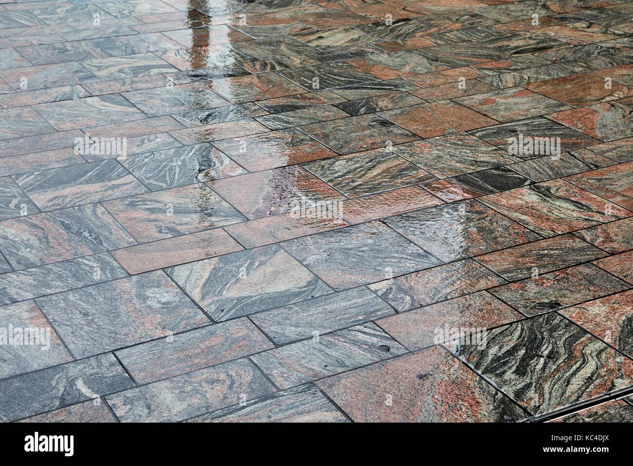 Wet Stone Pavement Stock Photo Alamy