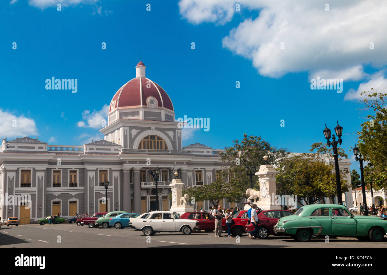 Provincial Government Palace, Palacio de Gobierno,  Plaza Jose Marti, Cienfuegos,  Cuba, Caribbean Stock Photo
