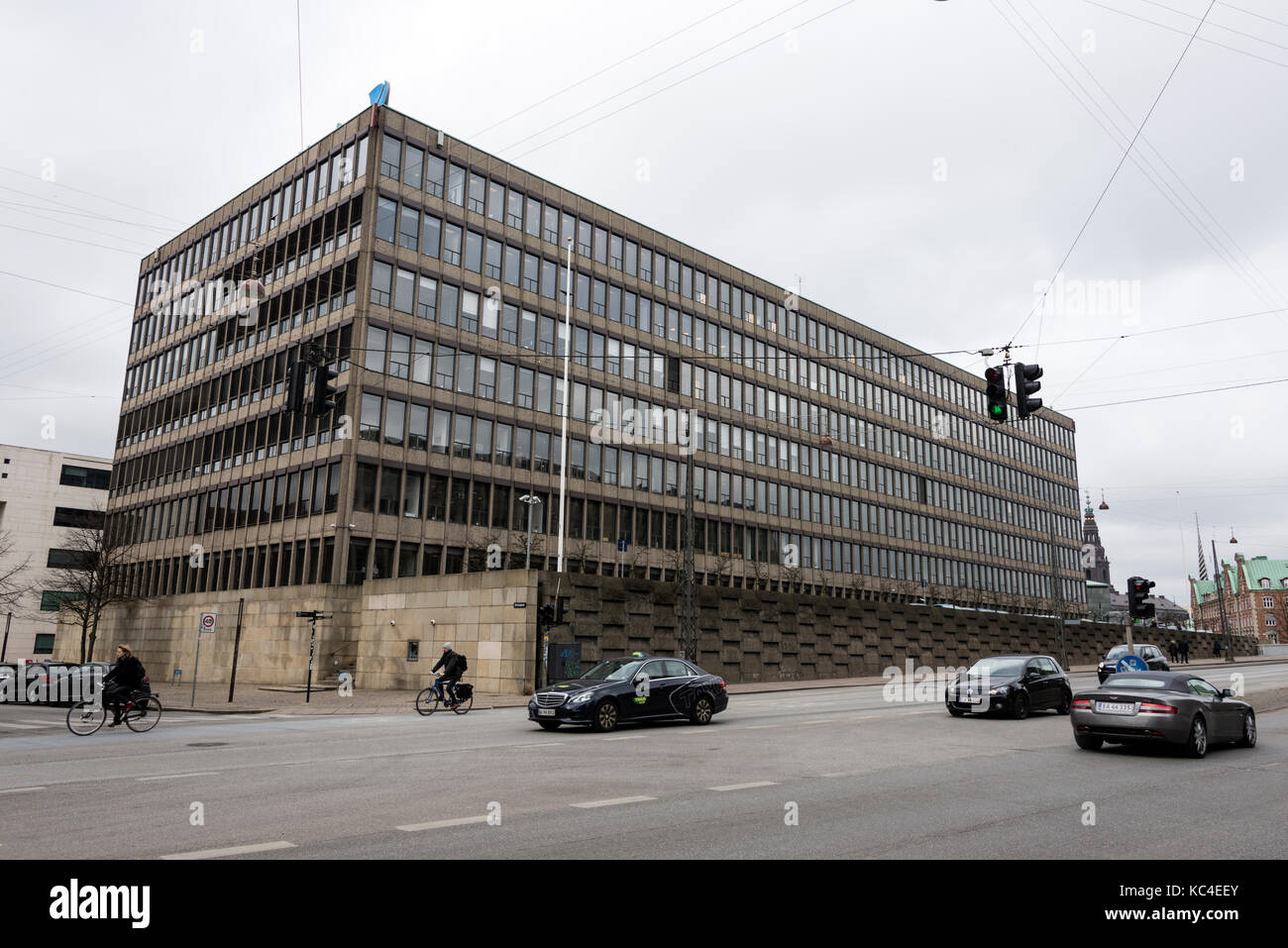 The Headquarters of the Nordea Bank Danmark A/S in Copenhagen, Denmark. It is a part of Nordea - the largest Scandinavian financial group. Stock Photo