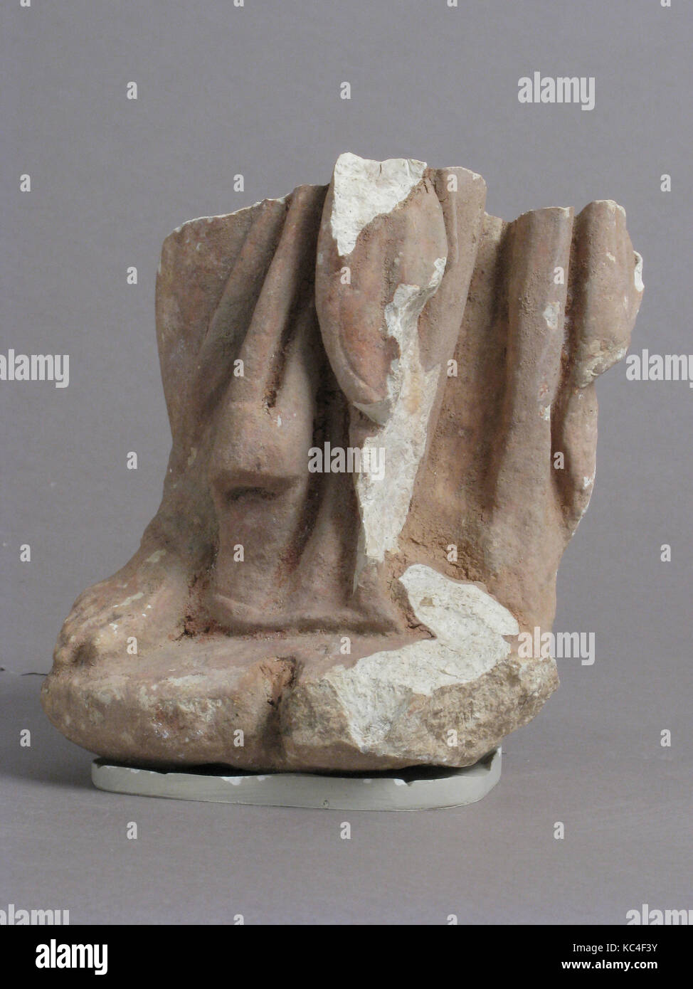 Lower Legs Fragment, 4th–7th century, Made in Kharga Oasis, Byzantine Egypt, Coptic, Marble, Overall: 5 x 5 3/16 x 3 1/4 in. (12 Stock Photo