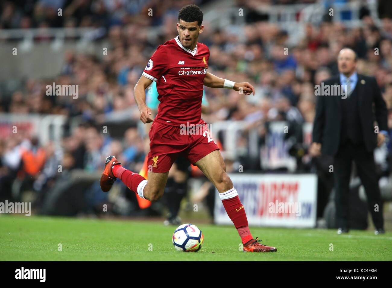 DOMINIC SOLANKE LIVERPOOL FC LIVERPOOL FC ST JAMES PARK NEWCASTLE ENGLAND 01 October 2017 Stock Photo