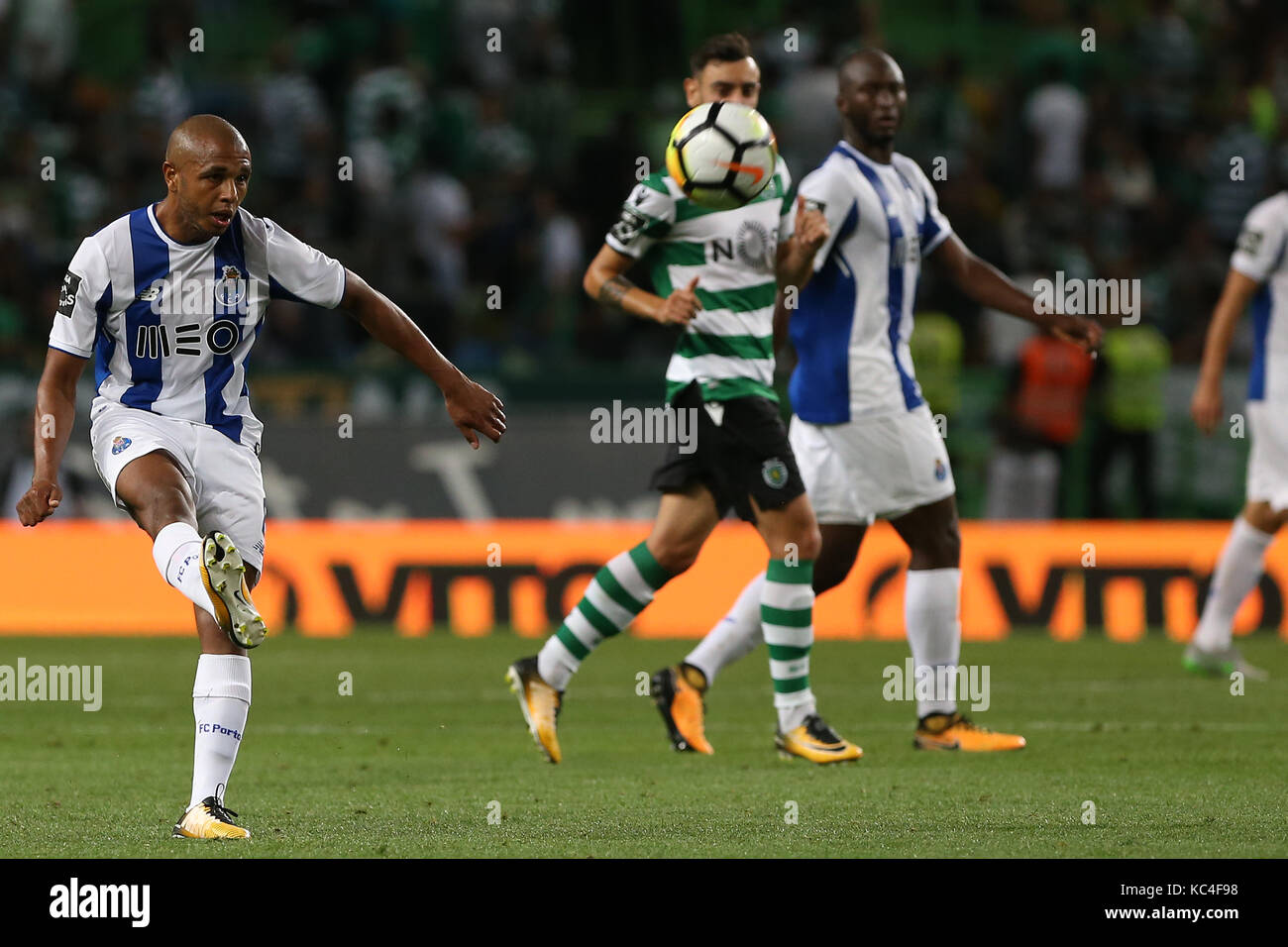 Lisbon, Portugal. 01st Oct, 2017. FC PortoÕs forward Yacine Brahimi from Algeria during Premier League 2017/18 match between Sporting CP and FC Porto, at Alvalade Stadium in Lisbon on October 1, 2017. (Photo by Bruno Barros / DPI) Credit: Bruno Barros/Alamy Live News Stock Photo