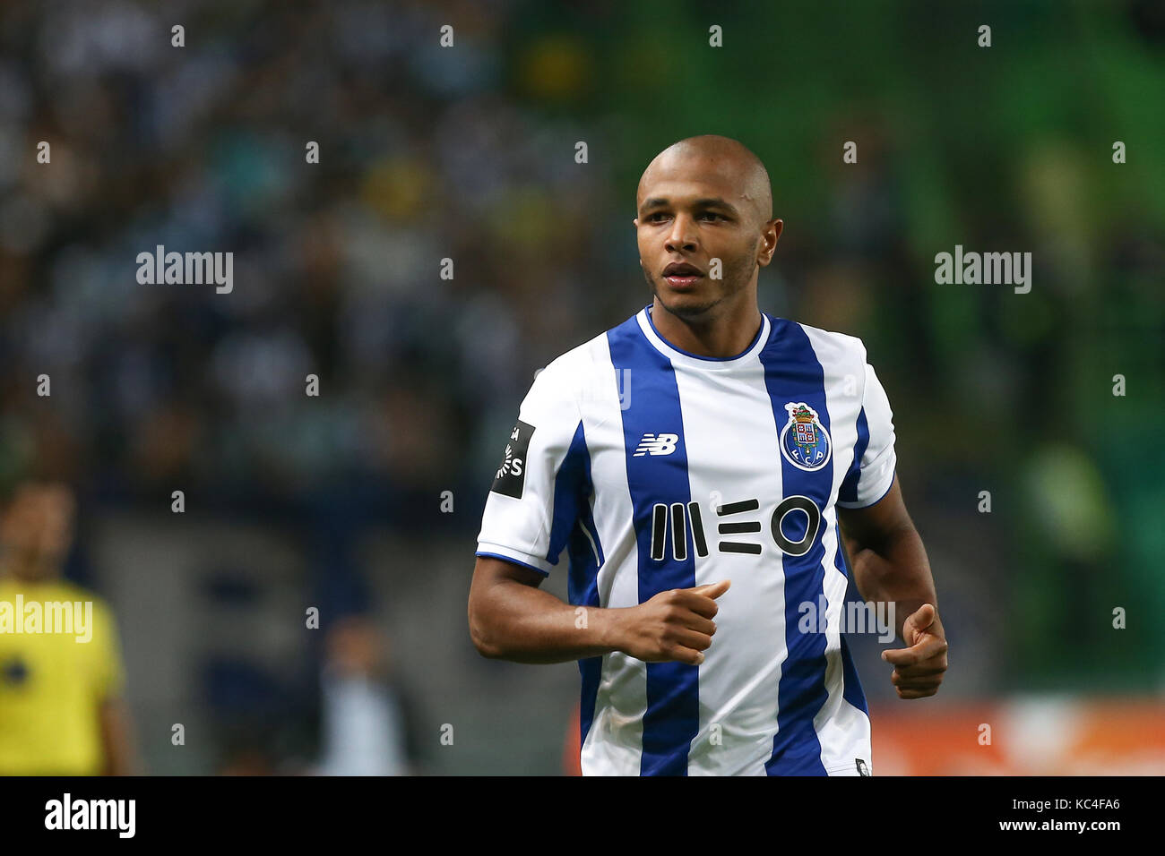 Lisbon, Portugal. 01st Oct, 2017. FC PortoÕs forward Yacine Brahimi from Algeria during Premier League 2017/18 match between Sporting CP and FC Porto, at Alvalade Stadium in Lisbon on October 1, 2017. (Photo by Bruno Barros / DPI) Credit: Bruno Barros/Alamy Live News Stock Photo
