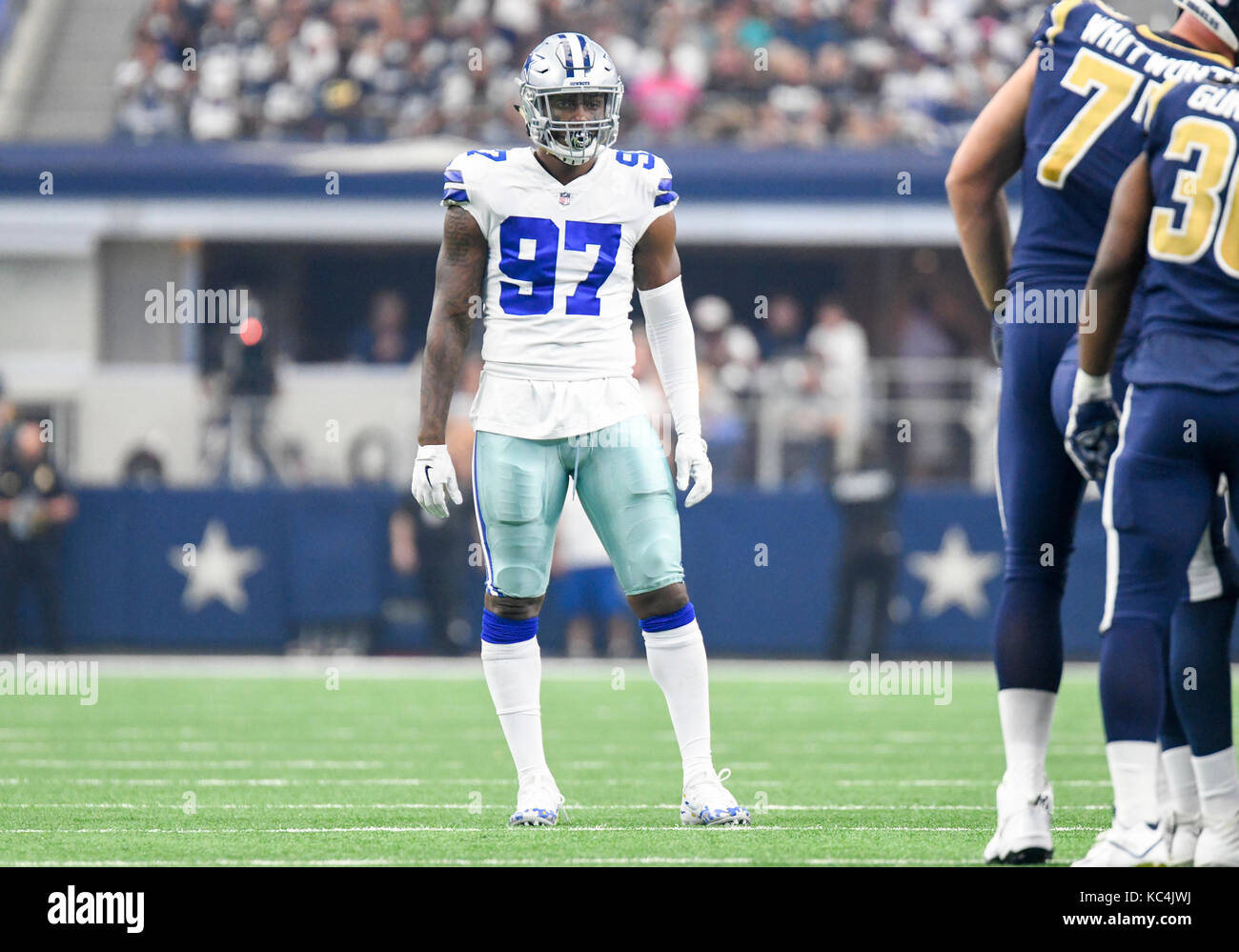 October 01, 2017: Dallas Cowboys defensive end Taco Charlton #97