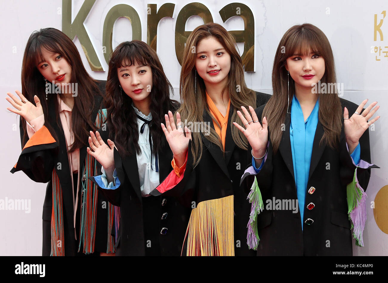 S. Korean girl group EXID South Korean girl group EXID poses for a