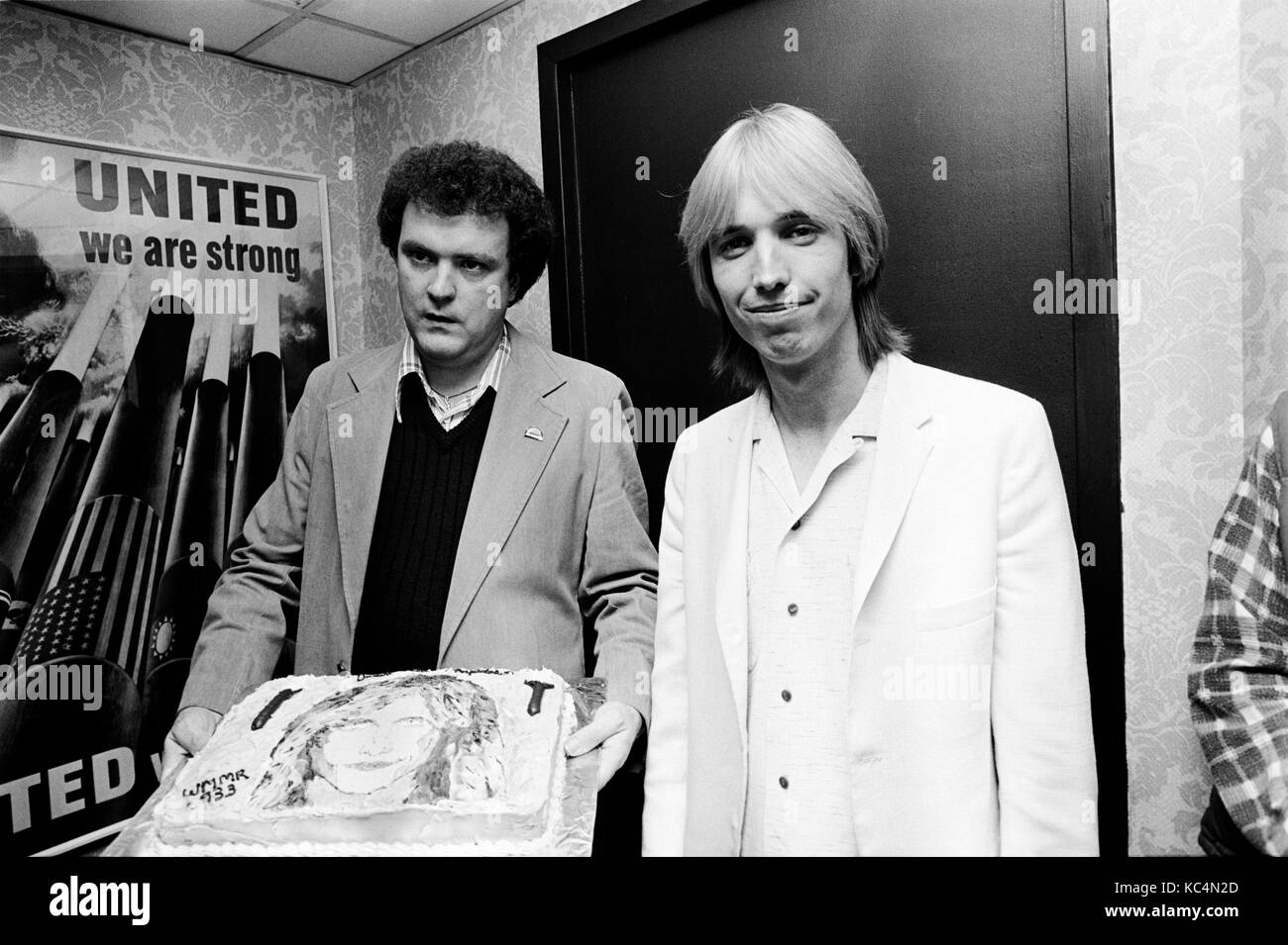 Tom Petty in the WMMR studios in Philadelphia, PA doing a radio interview to promote the record Damn the Torpedoes. November, 1979. © Scott Weiner/MediaPunch Stock Photo