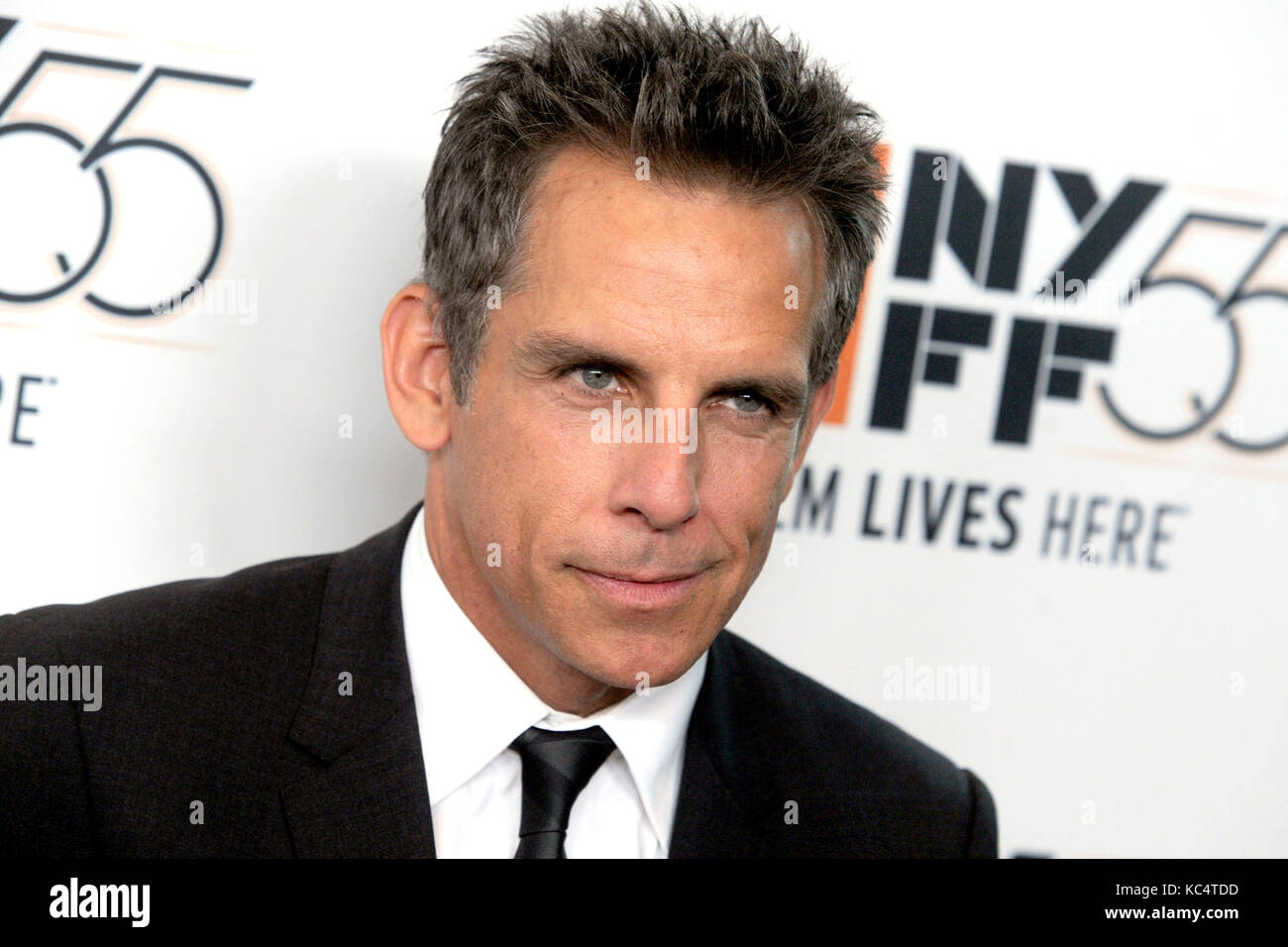 Ben Stiller attends 'The Meyerowitz Stories' premiere during the 55th New York Film Festival at Alice Tully Hall on October 1, 2017 in New York City. Stock Photo