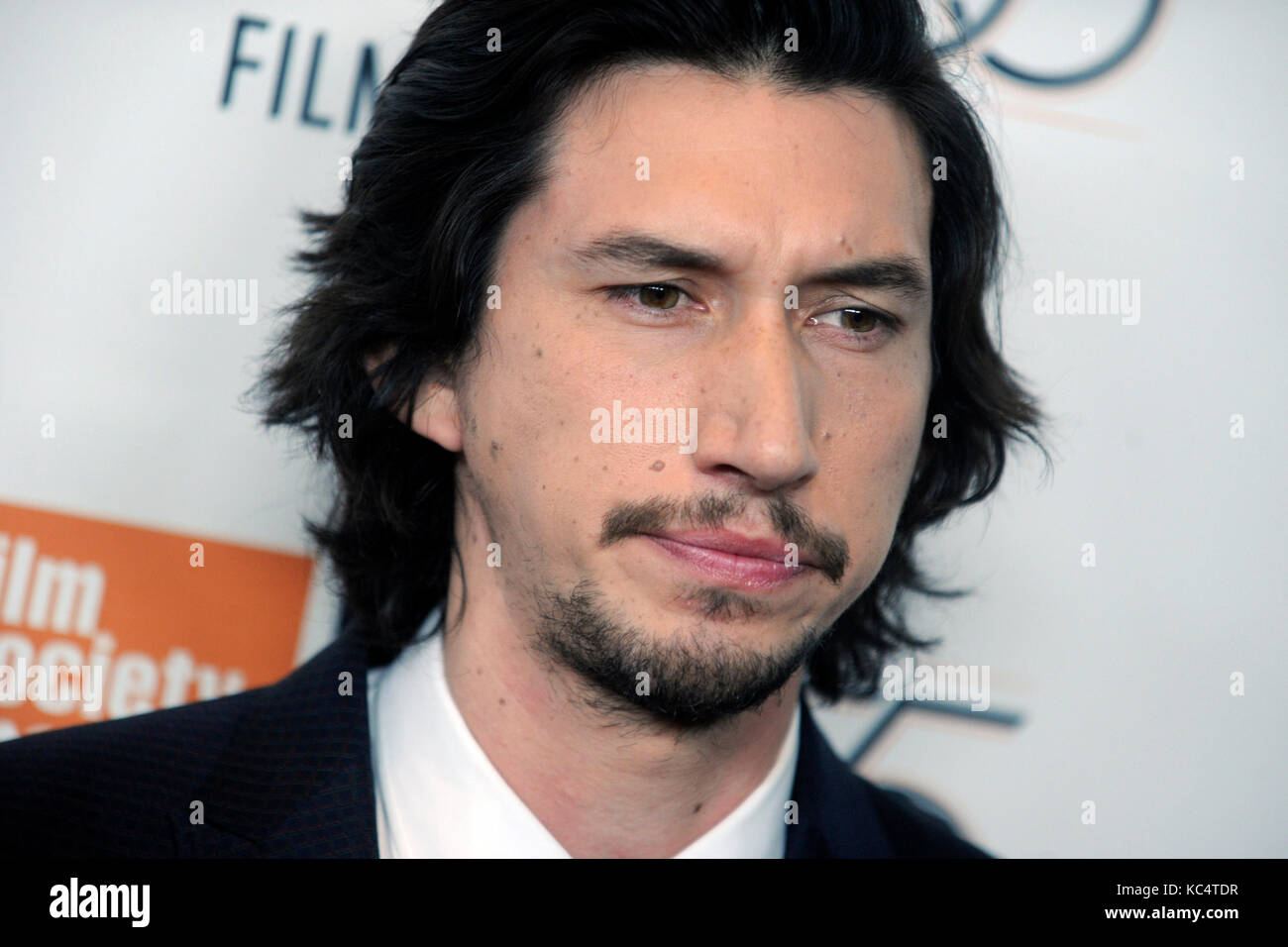 Adam Driver attends 'The Meyerowitz Stories' premiere during the 55th New York Film Festival at Alice Tully Hall on October 1, 2017 in New York City. Stock Photo