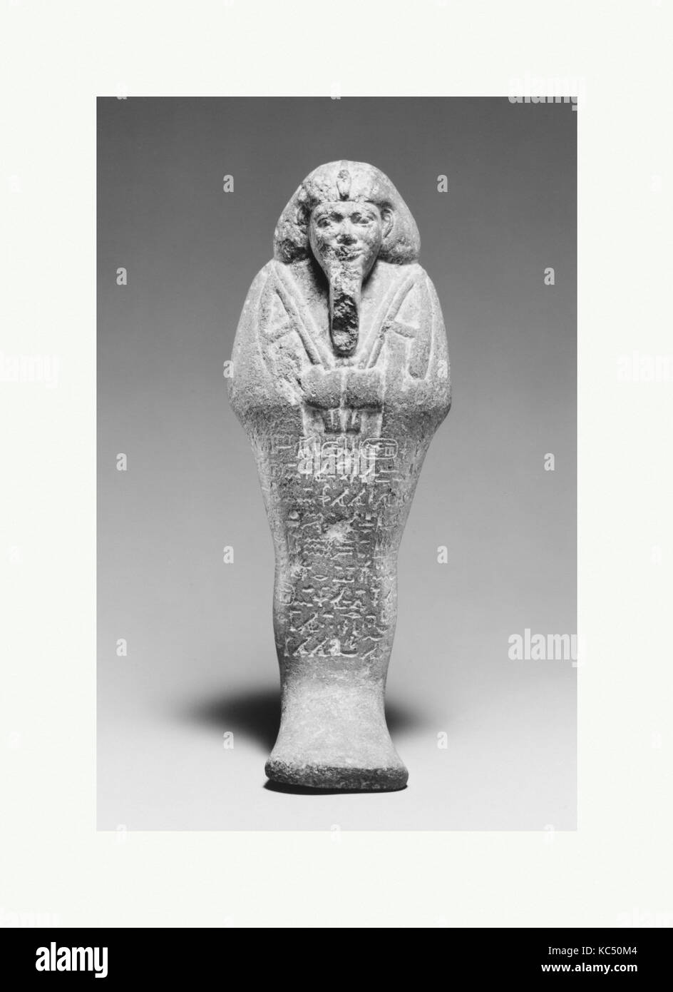 Shabti of Taharqo, Late Period, Kushite, Dynasty 25, 690–664 B.C., From Egypt and Sudan; Probably from Nubia, Nuri, Granite Stock Photo