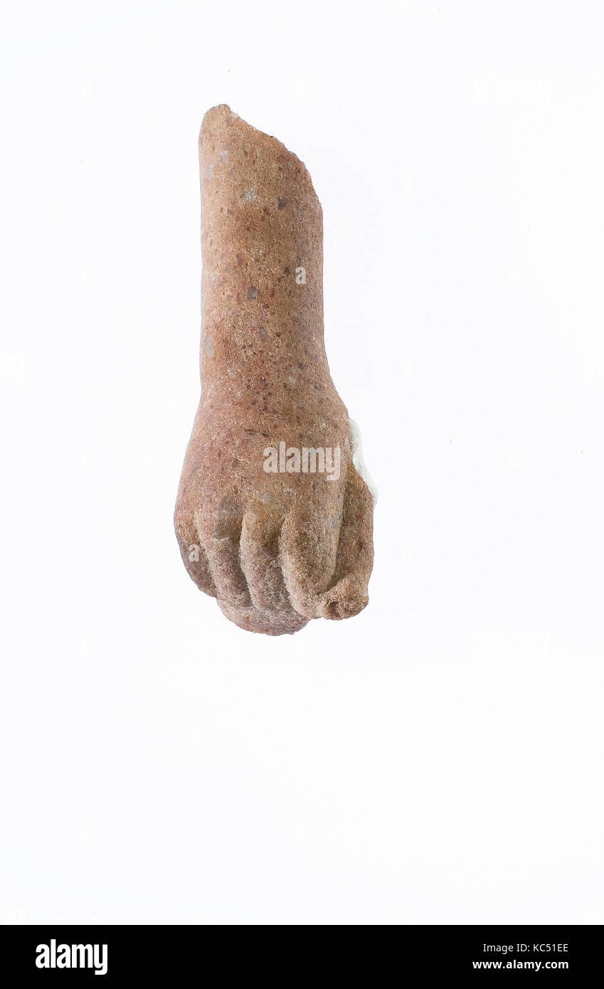 Right Hand of a Statuette, New Kingdom, Dynasty 18, ca. 1353–1336 B.C., From Egypt, Middle Egypt, Amarna (Akhetaten), Small Stock Photo