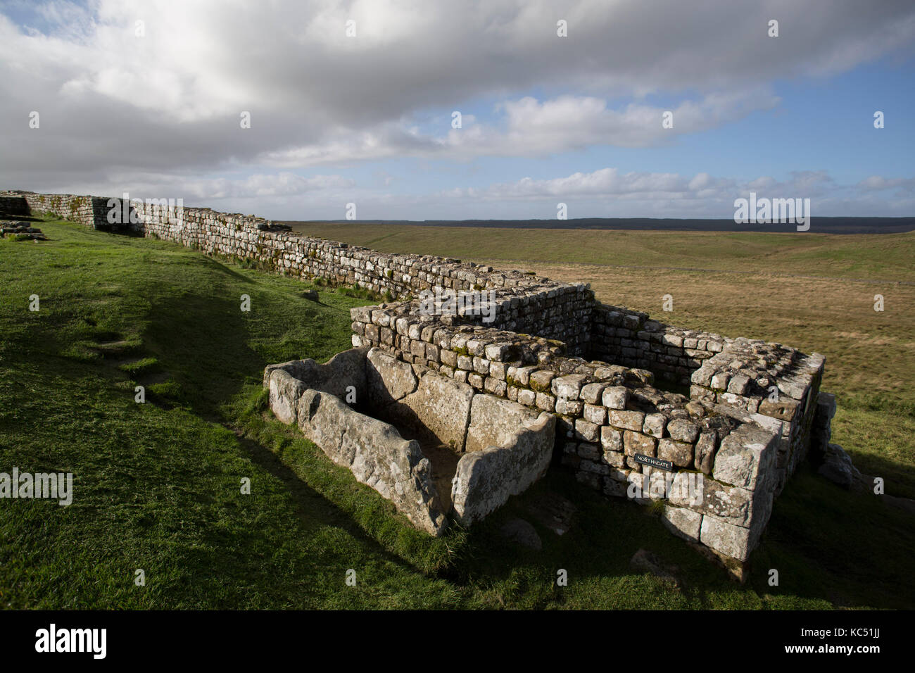 Hadrians Wall , Northumberland , UK Stock Photo