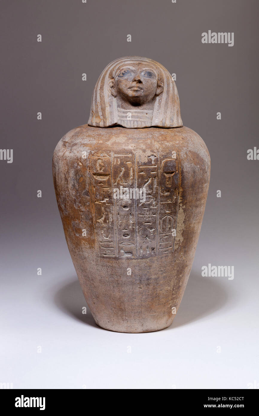 Canopic Jar of Ruiu, New Kingdom, Dynasty 18, early, ca. 1504–1447 B.C ...