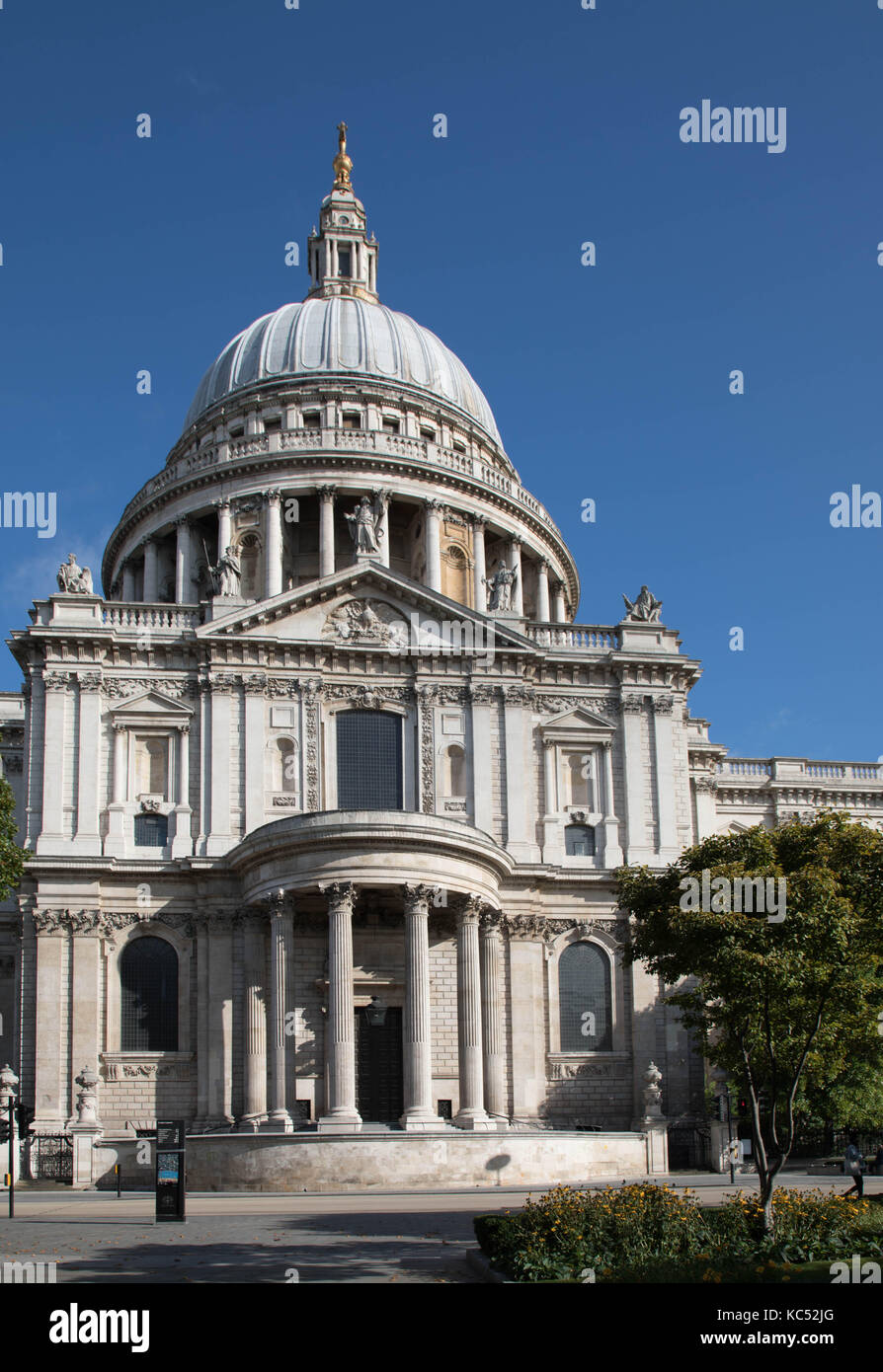 St Pauls Cathedral London. Designed by Sir Christopher Wren and completed in 1711 Stock Photo