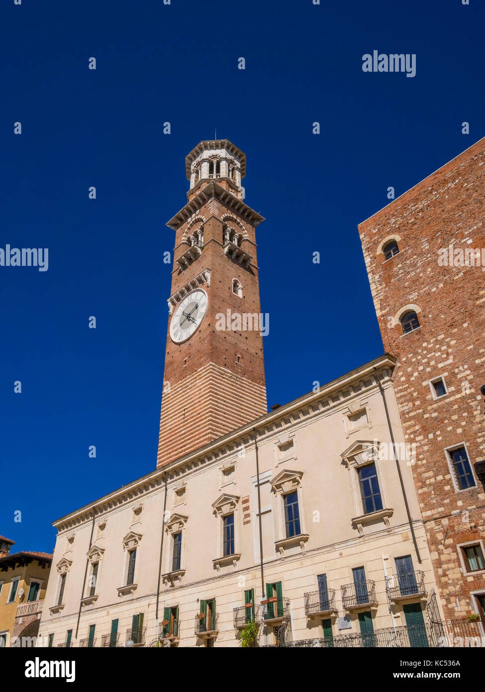 Torre dei Lamberti, Verona, Veneto, Italy, Europe Stock Photo