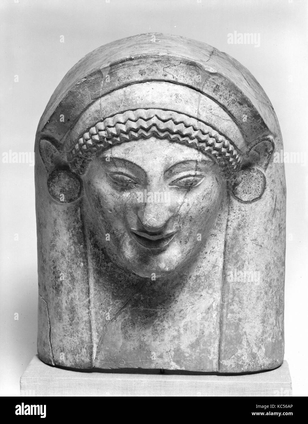 Terracotta protome of a goddess, early 5th century B.C Stock Photo - Alamy
