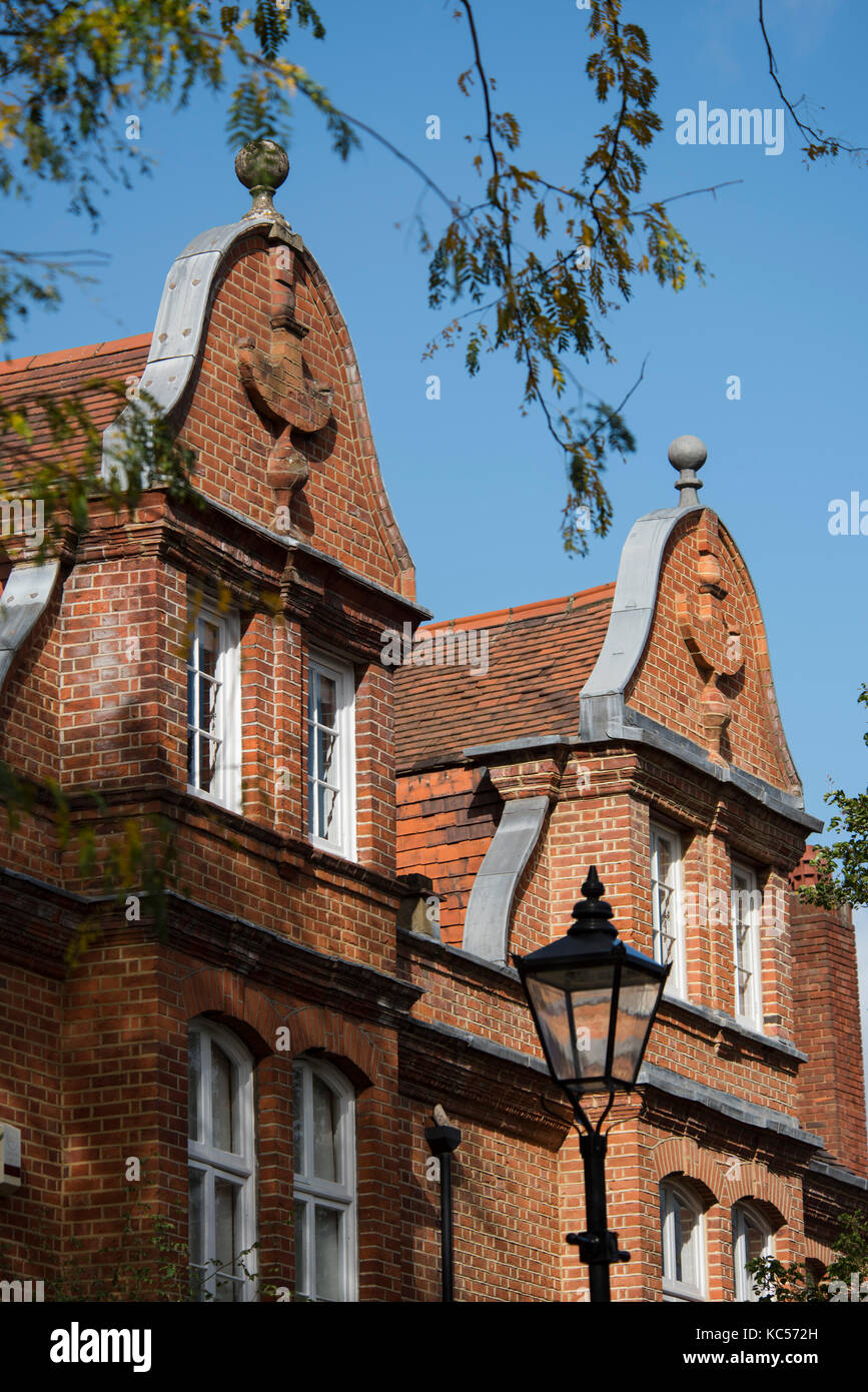 Queen Anne style houses in Queen Anne's Grove, Bedford Park, Chiswick