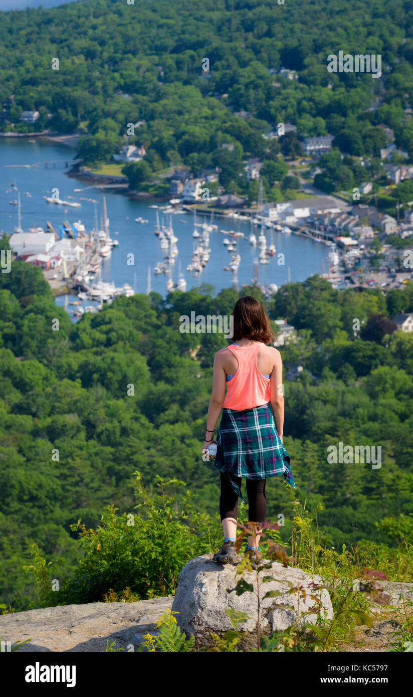View of Camden, Maine, from Mount Battie in Camden Hills State Park