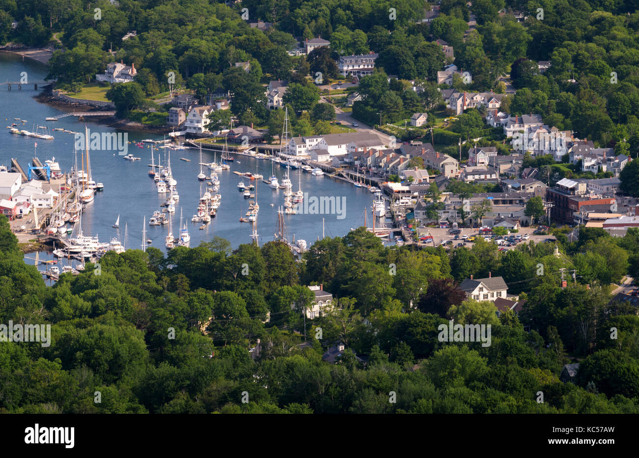 View of Camden, Maine, from Mount Battie in Camden Hills State Park