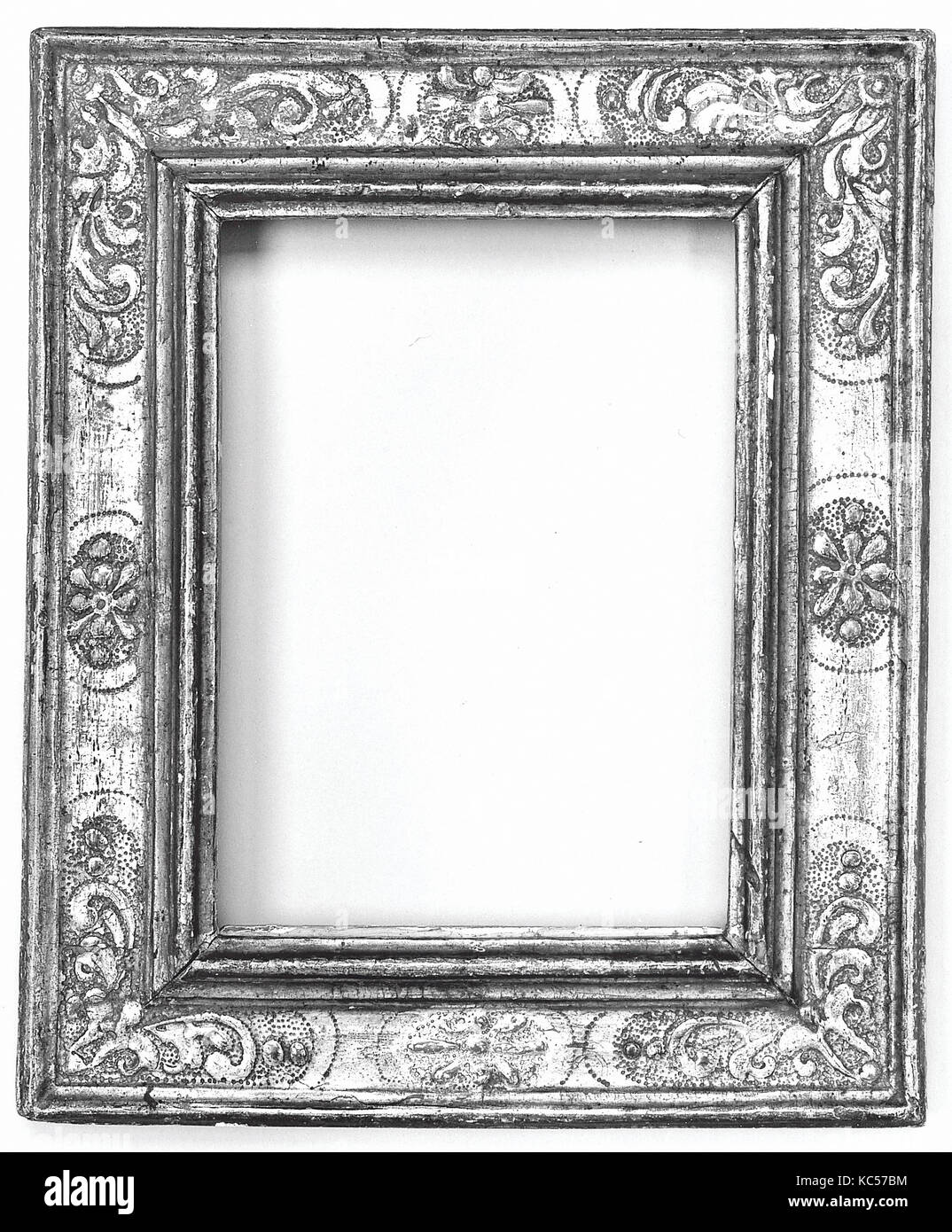 Cassetta frame, early 17th century, Italian, Veneto or Marches, Poplar, 33 x 27.1, 21.3 x 15.2, 22.6 x 16.5 cm., Frames Stock Photo