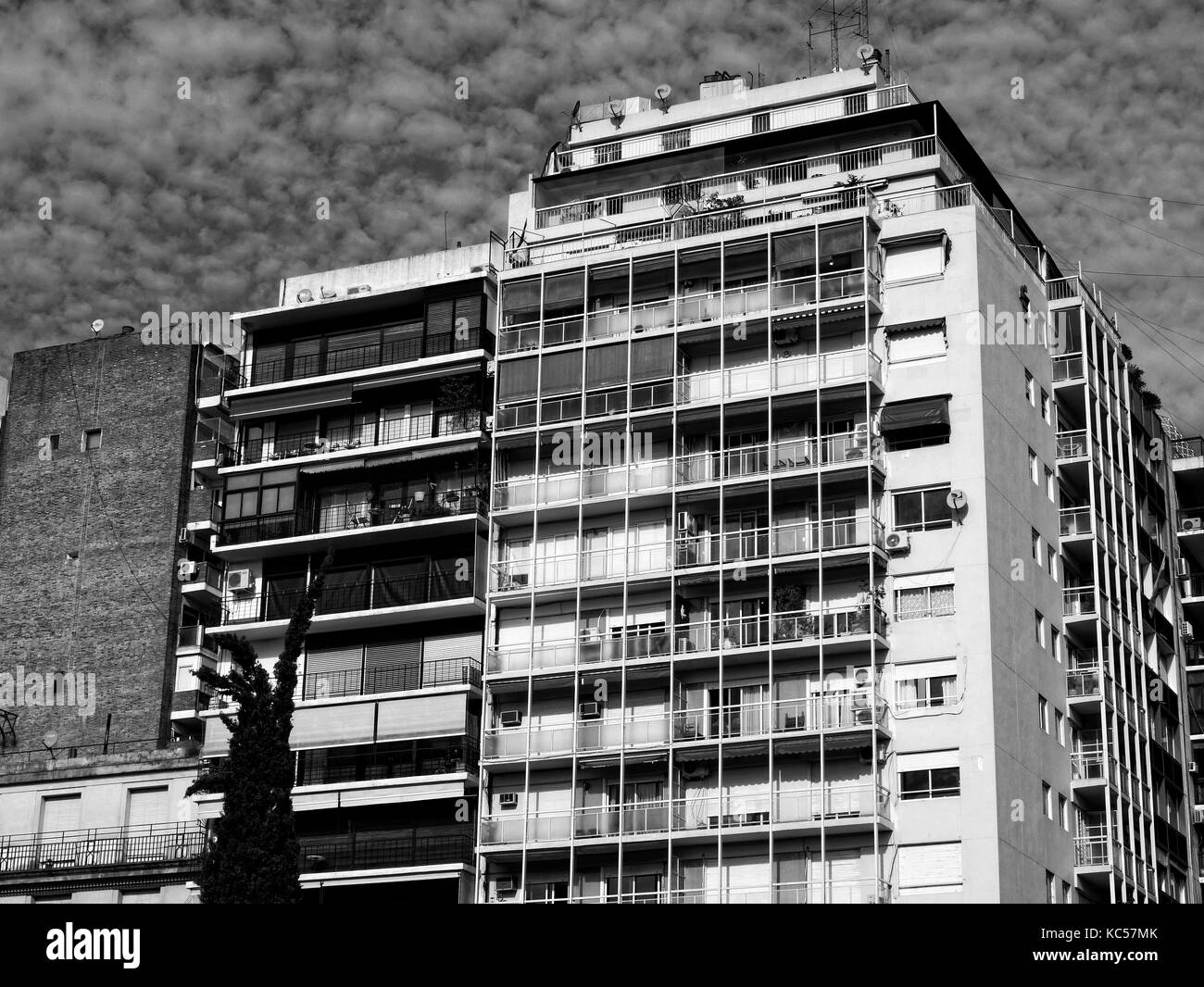 Apartment buildings, Recoleta, Buenos Aires Stock Photo