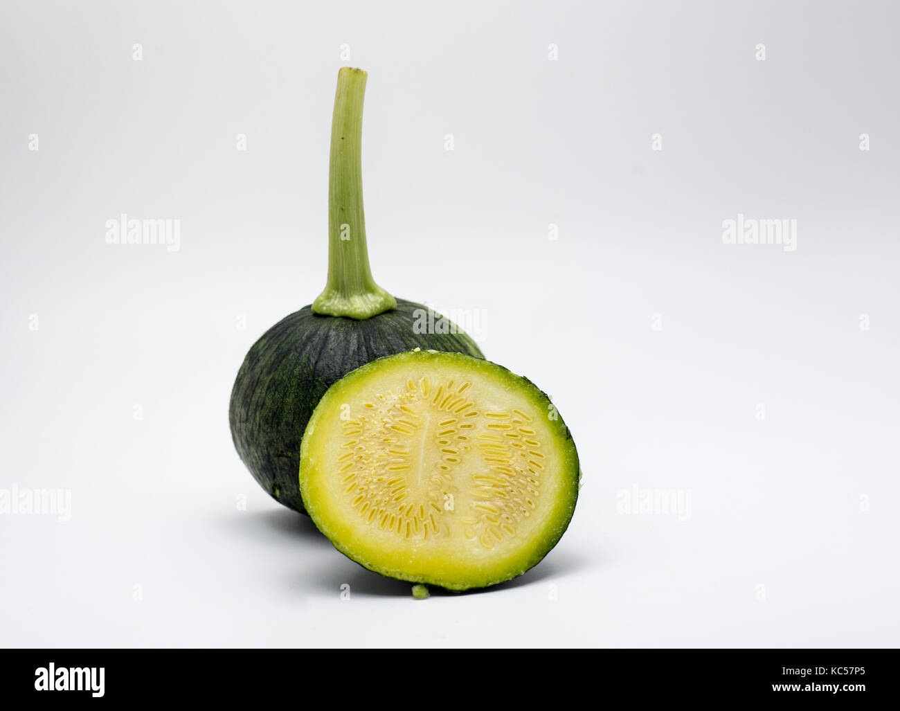 slice cucumber and arranging like gost show trunk Stock Photo