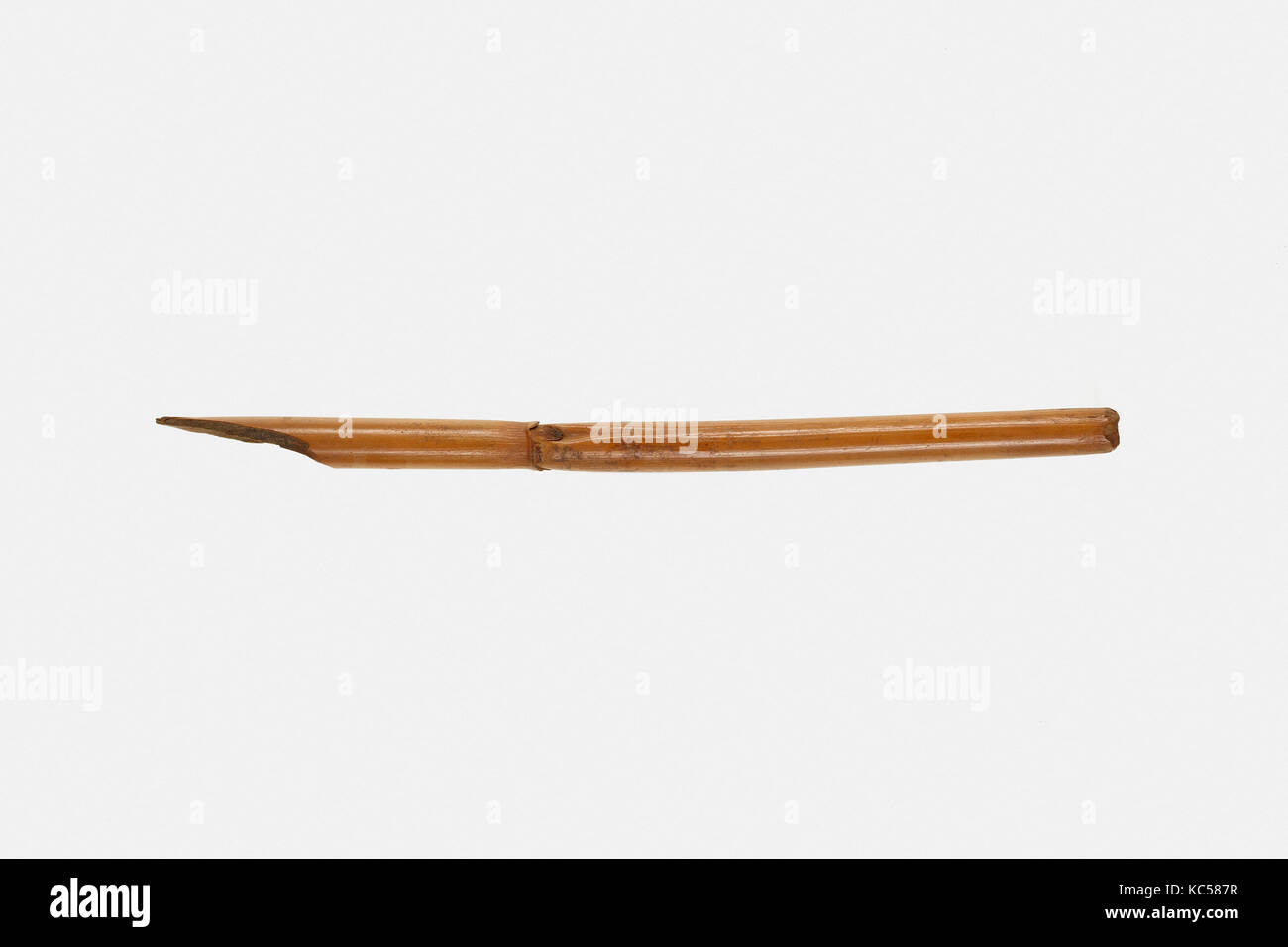 Pen, Roman Period, 30 B.C.–A.D. 364, From Egypt, Middle Egypt, Oxyrhynchus (Bahnasa), EEF excavations 1896–97, Reed, L. 14.8 cm Stock Photo