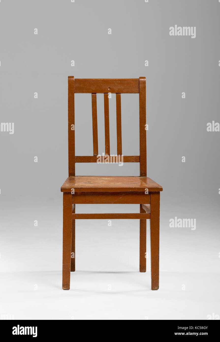 Simple old used wooden chair in empty room on gradient gray background  Stock Photo - Alamy