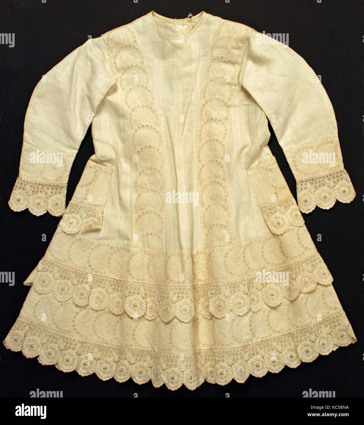 Dress, 1870–79, American, cotton Stock Photo