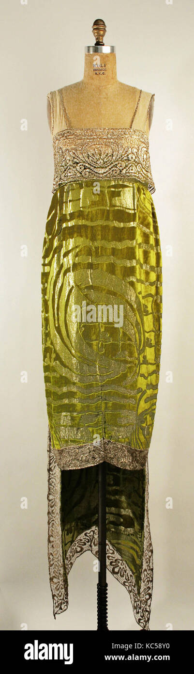 Evening dress 1919 French silk metallic Stock Photo Alamy