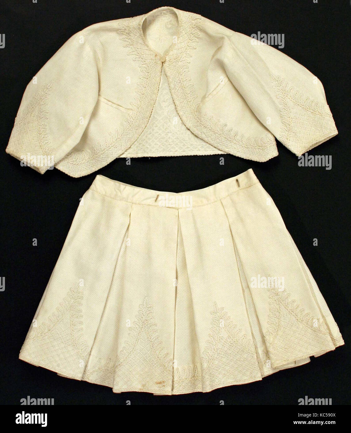 Dress, 1861–63, American, cotton Stock Photo