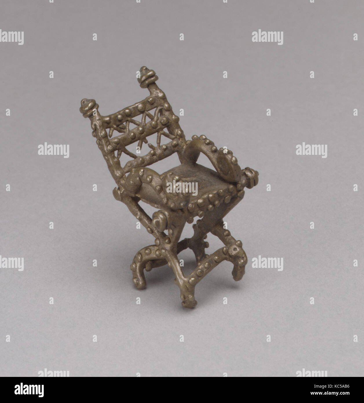 Gold Weight Chair, 18th19th century, Ghana, Akan peoples, Brass