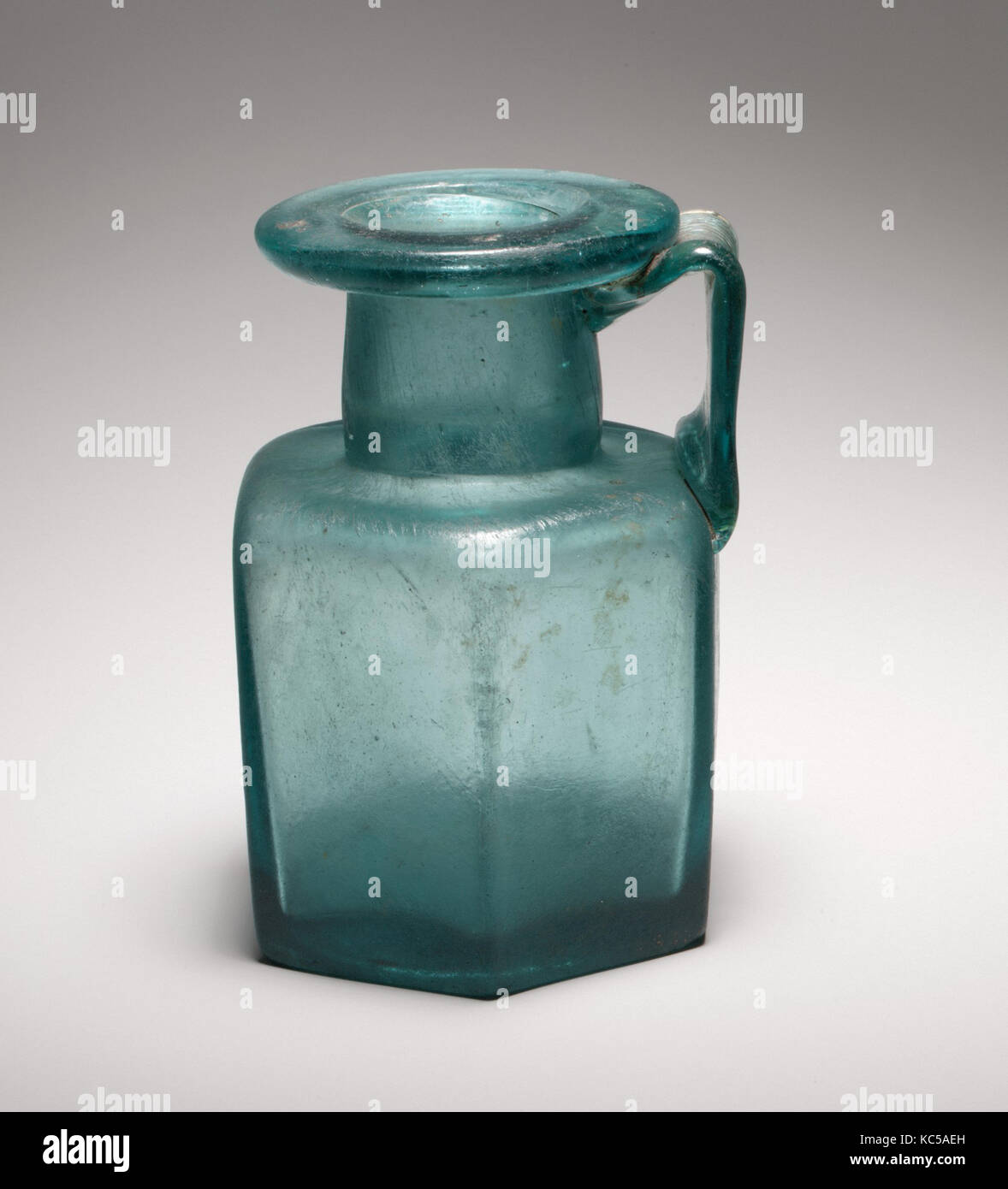 Glass hexagonal bottle, 2nd half of 1st–3rd century A.D Stock Photo