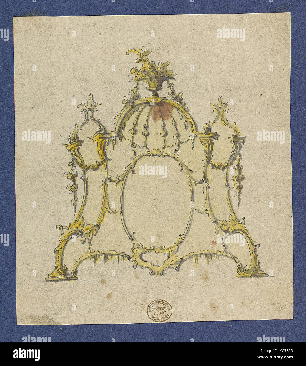 Overmantle, in Chippendale Drawings, Vol. I, Thomas Chippendale, ca. 1753–54 Stock Photo