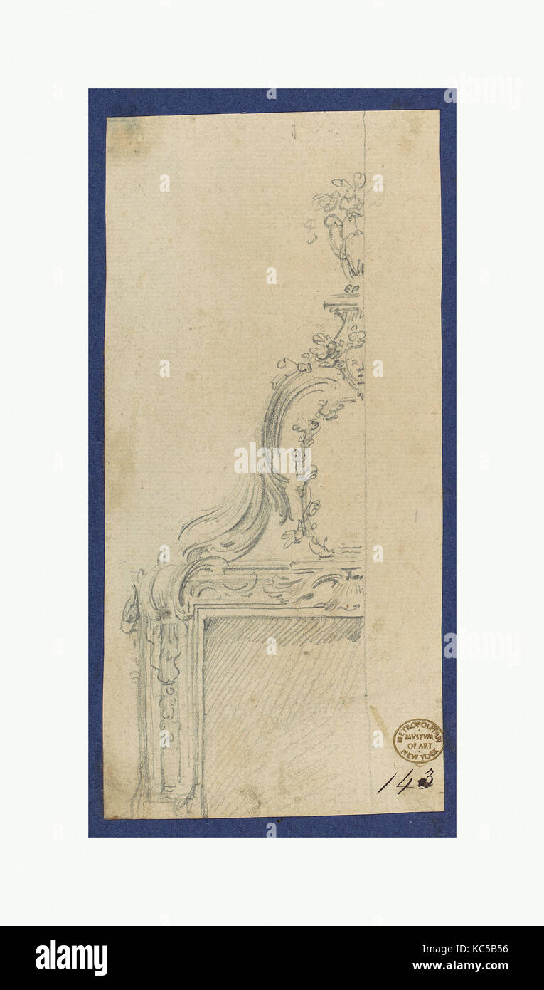 Chimneypiece, in Chippendale Drawings, Vol. I, Thomas Chippendale, ca. 1753–54 Stock Photo