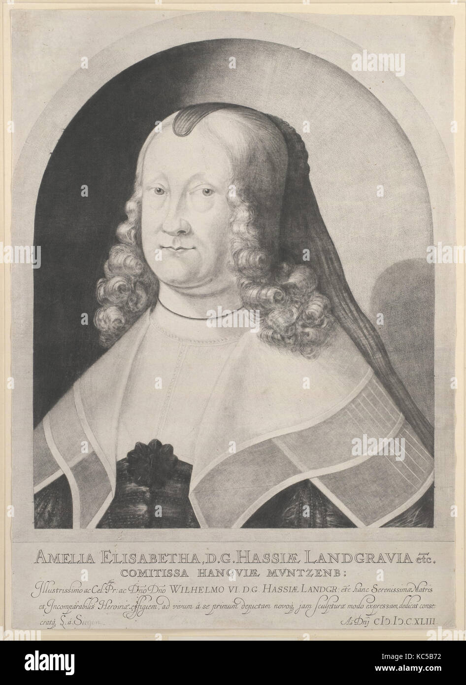Amelia Elizabeth, Landgravine of Hesse, Ludwig von Siegen, 17th century Stock Photo