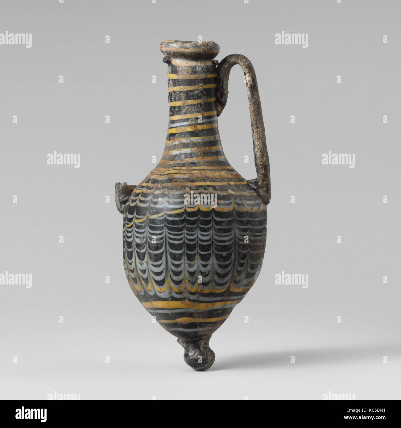 Glass amphoriskos (perfume bottle), 1st century B.C Stock Photo