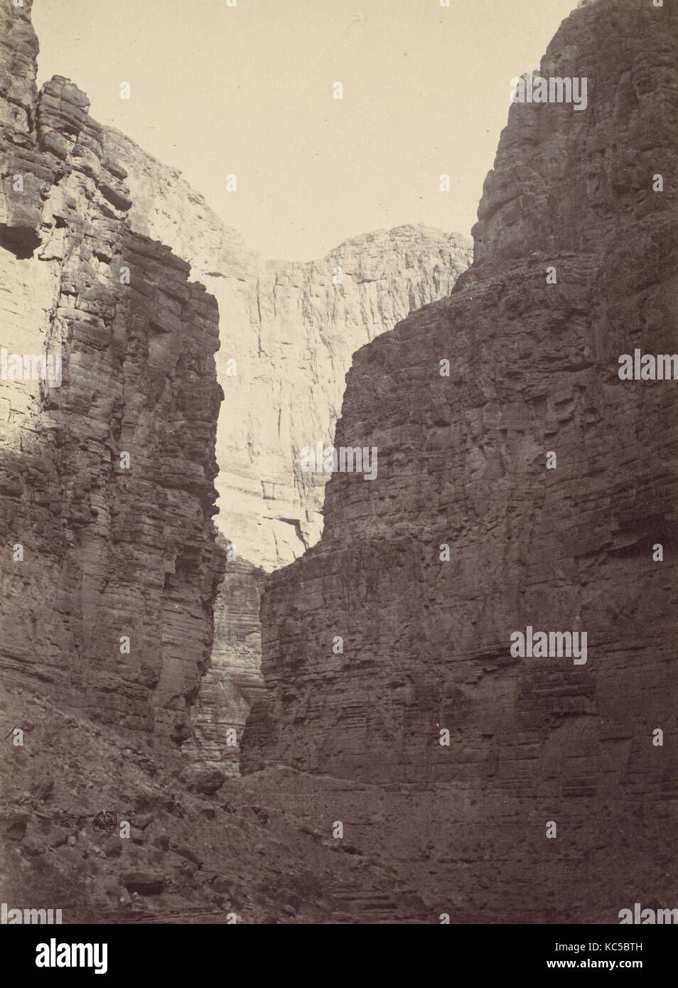 Limestone Walls, Kanab Wash, Colorado River, William Bell, 1872 Stock Photo