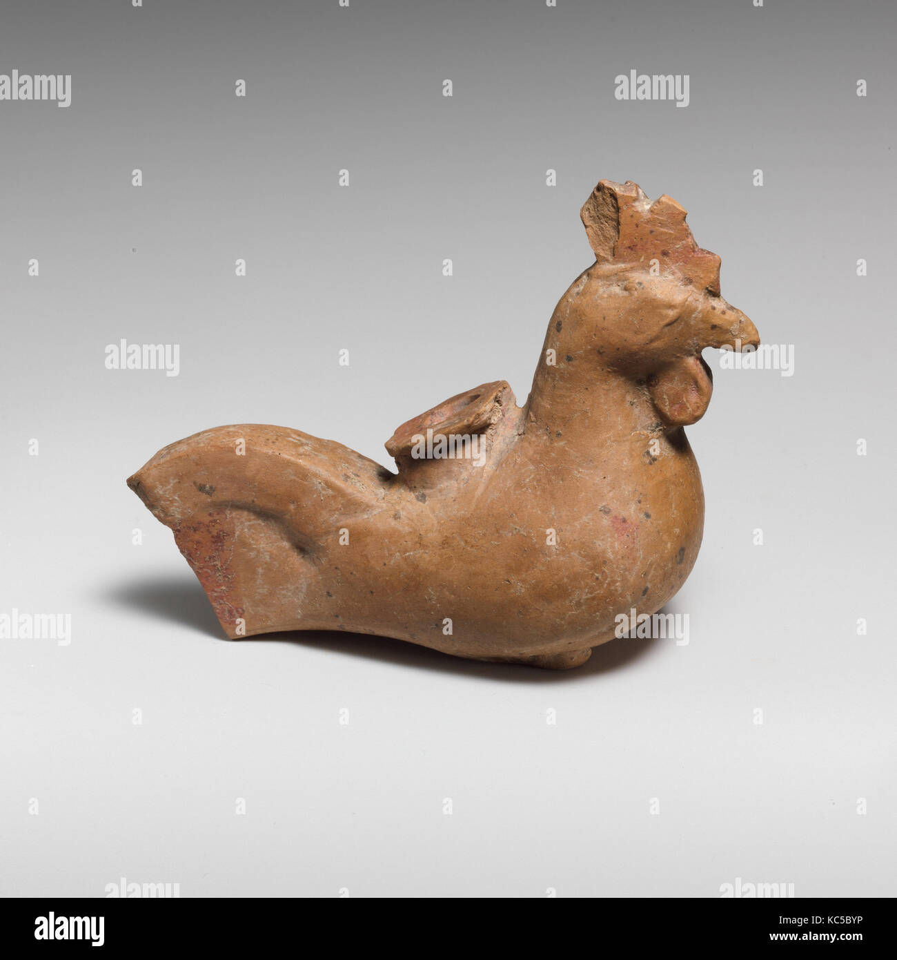 Terracotta vase in the form of a rooster, late 6th century B.C Stock