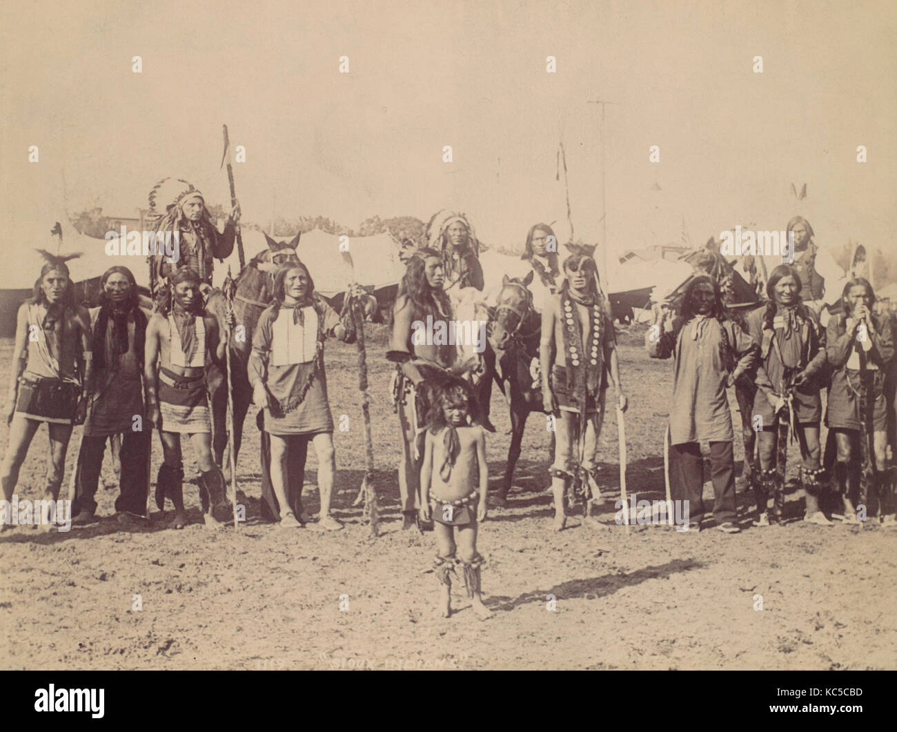 Sioux Indians, 1880s–90s, Albumen silver print, Photographs, Unknown (American Stock Photo