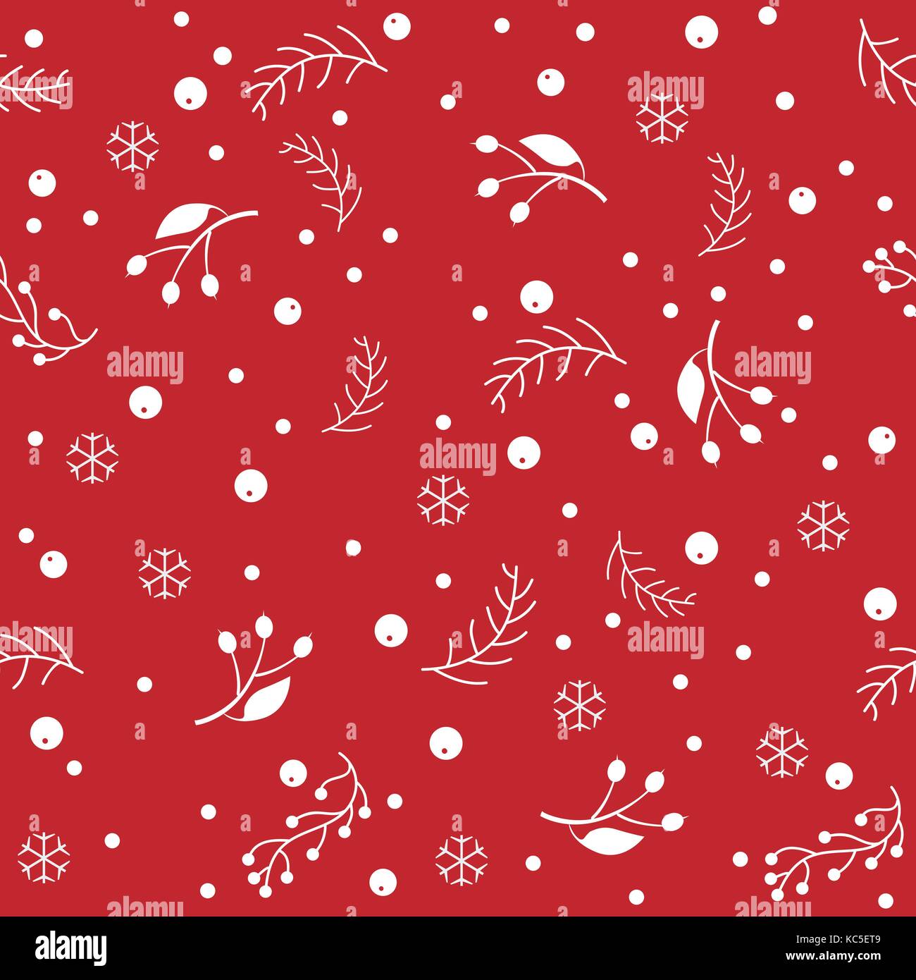 Seamless Winter Pattern. Merry Christmas Texture. Vector Illustration Stock Vector