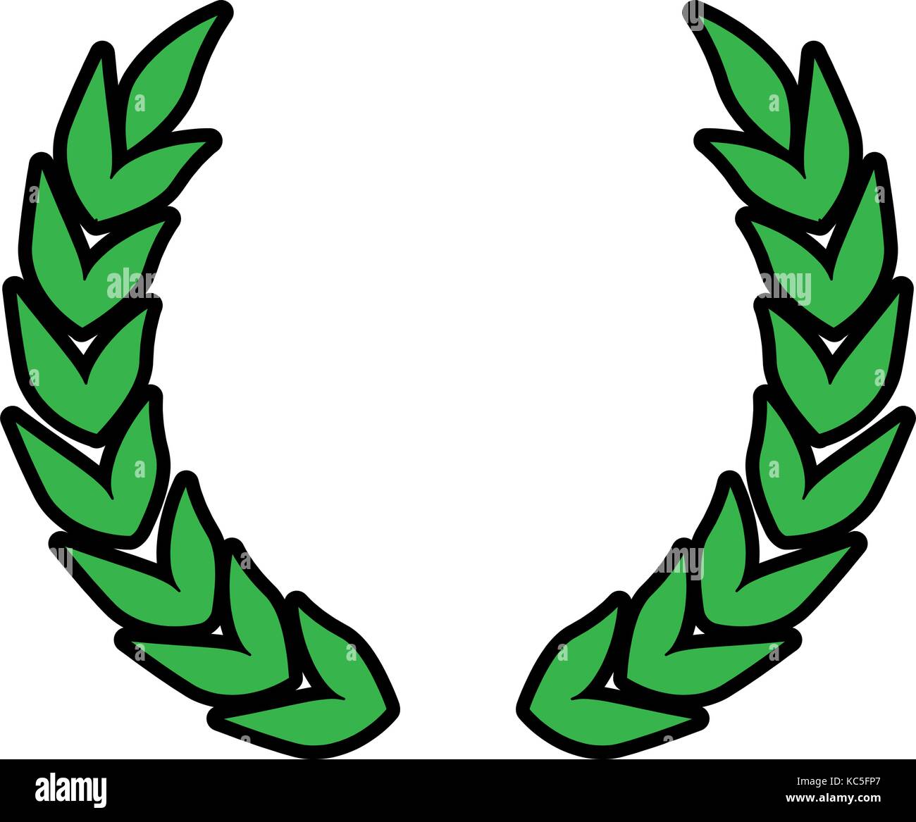 wreath leafs crown icon vector illustration design Stock Vector Image ...
