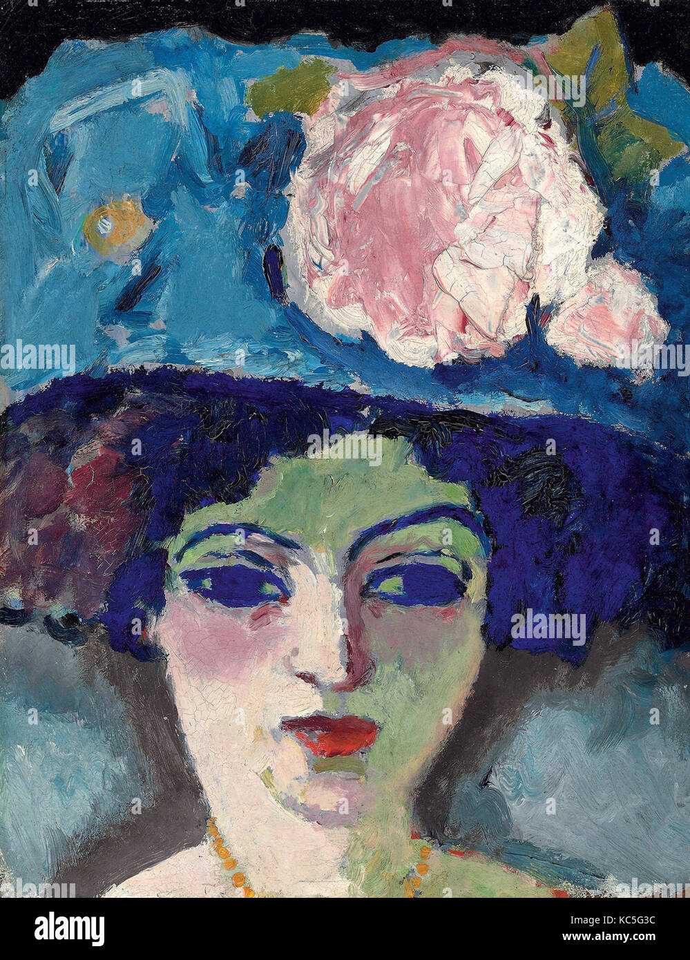 Kees Van Dongen Femme au chapeau fleuri Stock Photo - Alamy